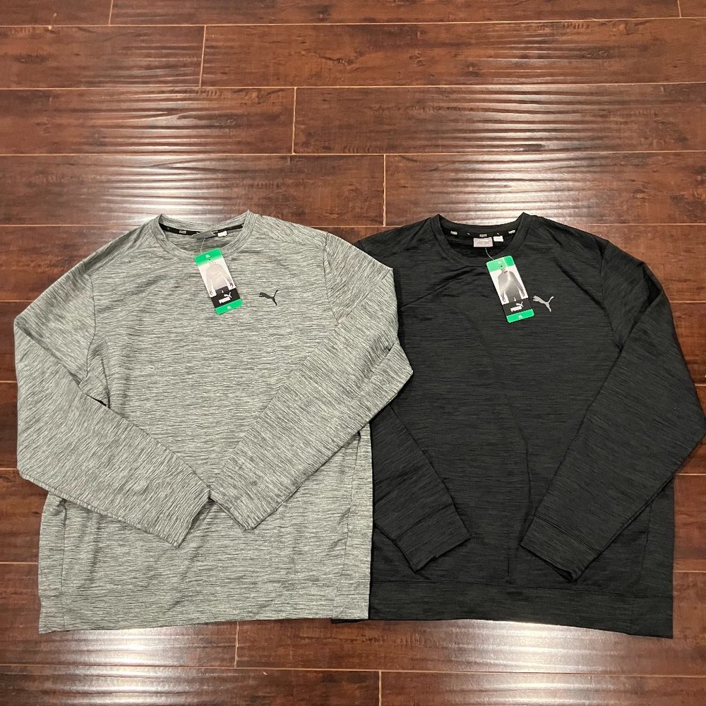 * NEW * 2 Puma Men's Crewneck Sweatshirt - M